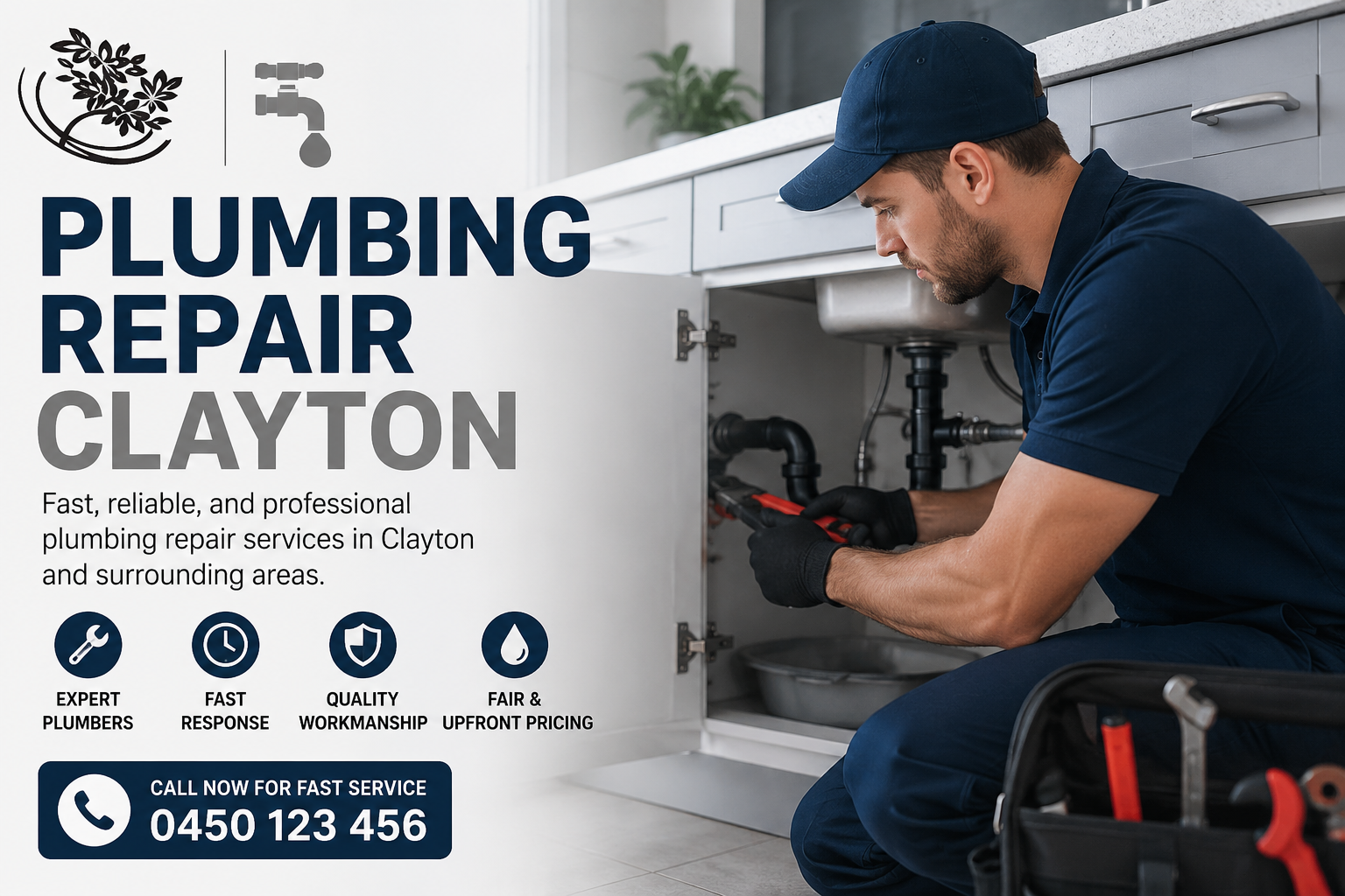plumbing repair in Clayton